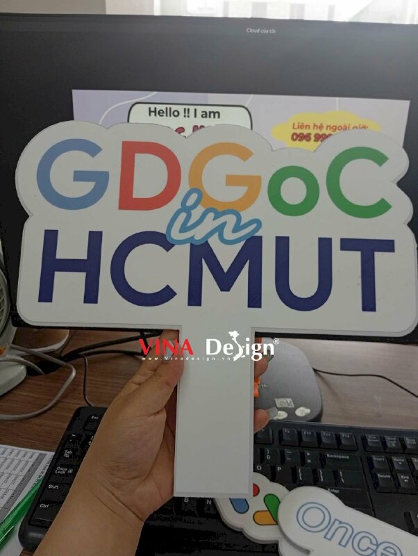 In bảng hashtag cầm tay check in sự kiện ngày hội cộng đồng lập trình viên Developer - VND929