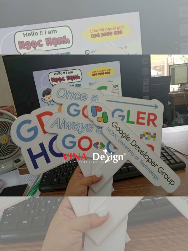 In bảng hashtag cầm tay check in sự kiện ngày hội cộng đồng lập trình viên Developer - VND929