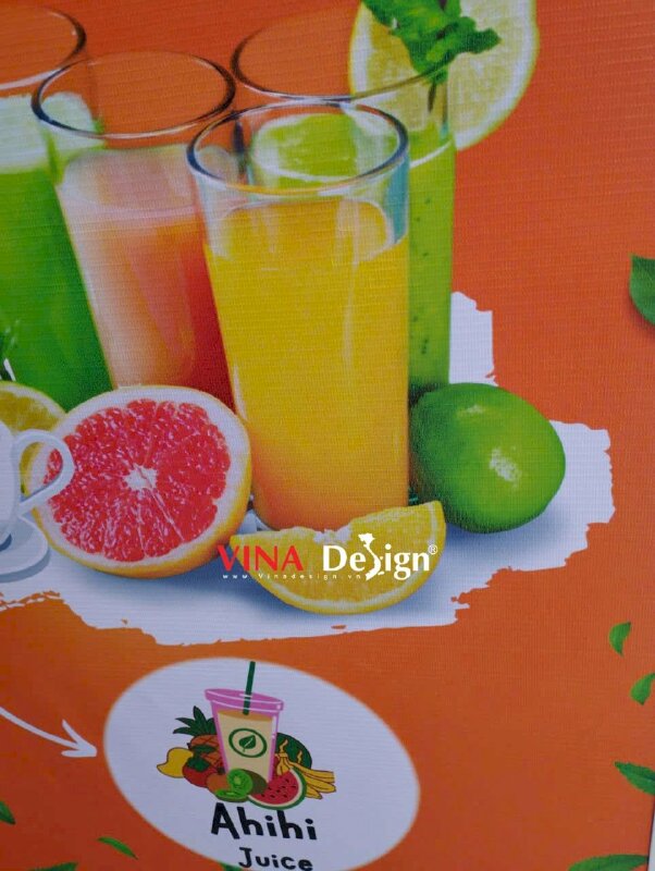 In bảng hiệu hộp đèn quán nước ép sinh tố cafe, hộp đèn hiflex 2 mặt - VND940