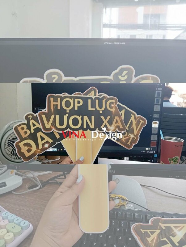 In hashtag cầm tay check in sự kiện hội nghị, hội thảo cho doanh nghiệp - VND935