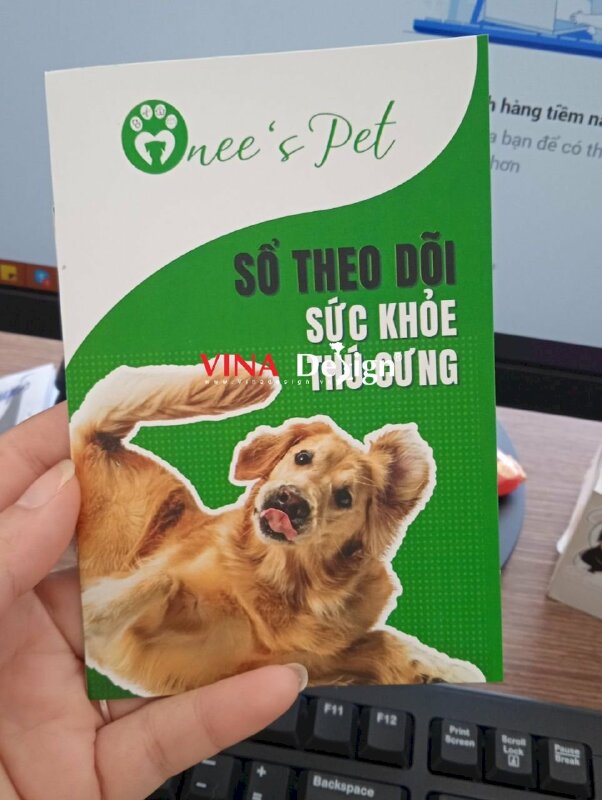 In sổ theo dõi sức khỏe thú cưng, in sổ tay A6 - VND508
