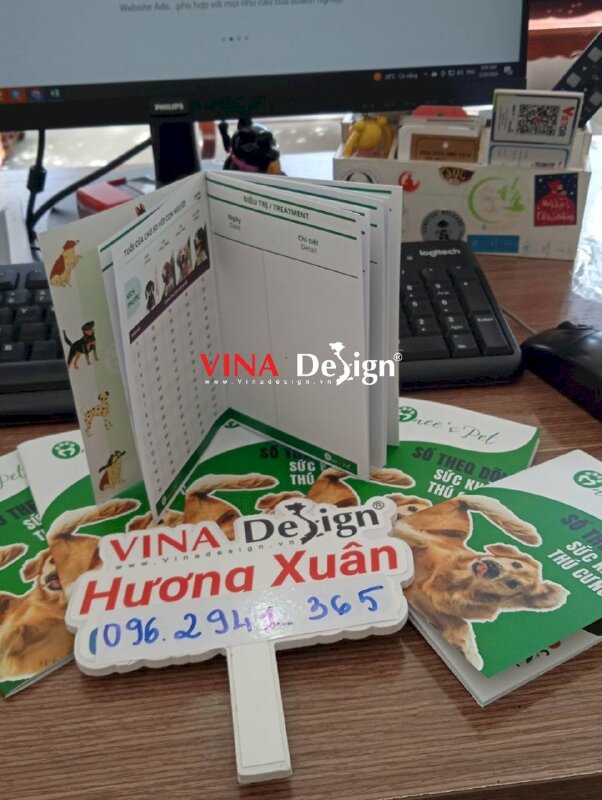 In sổ theo dõi sức khỏe thú cưng, in sổ tay A6 - VND508