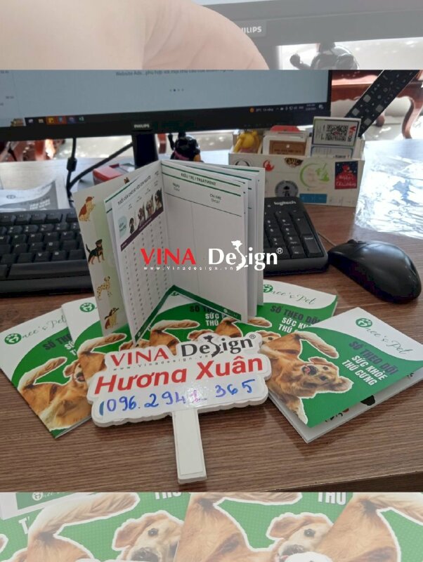 In sổ theo dõi sức khỏe thú cưng, in sổ tay A6 - VND508