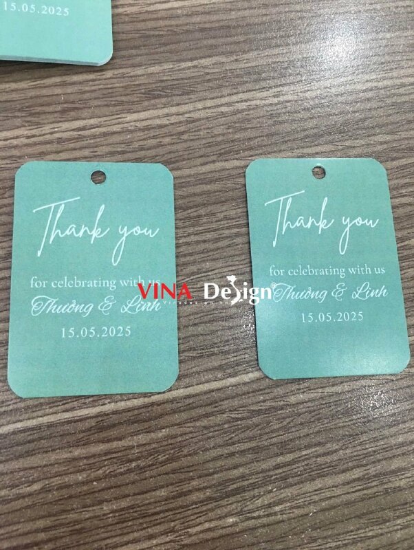 In tag Thank You cảm ơn khách dự đám cưới gắn túi sáp thơm làm quà - VND934