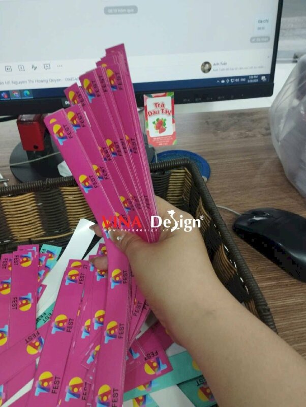 In vòng tay sự kiện giấy fest (festival) dùng 1 lần - VND938