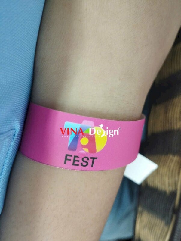 In vòng tay sự kiện giấy fest (festival) dùng 1 lần - VND938