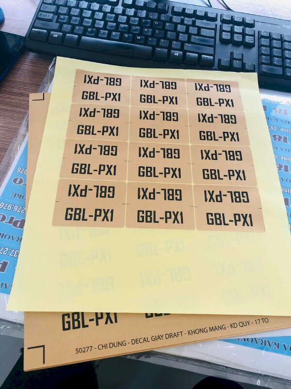 In tem Decal giấy Kraft - VND40