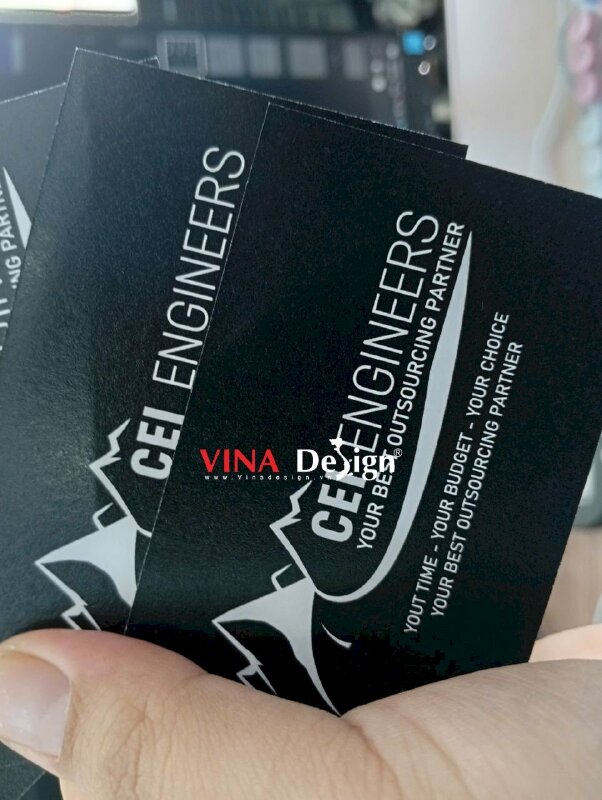 In name card Director giám đốc in giấy mỹ thuật Econo màu đen chữ trắng  - VND959