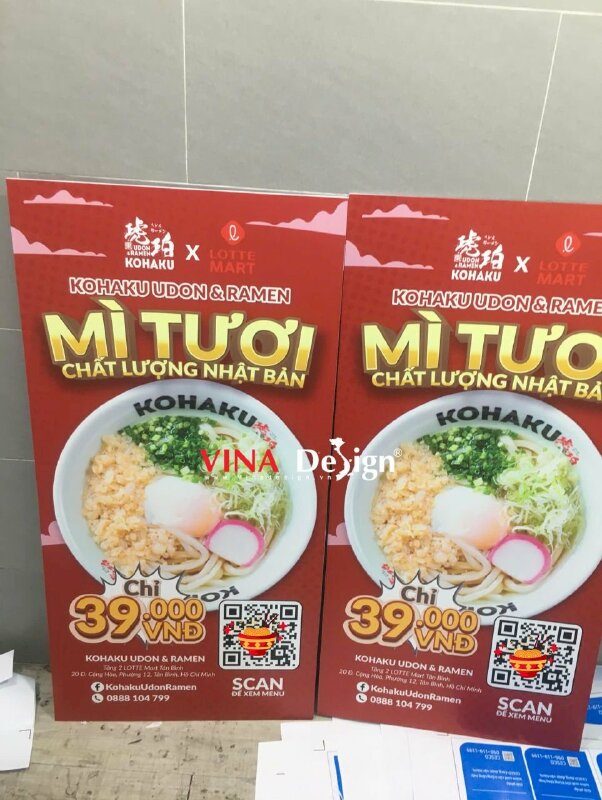 In standee chân sắt quán mì Udon Ramen tươi - VND963