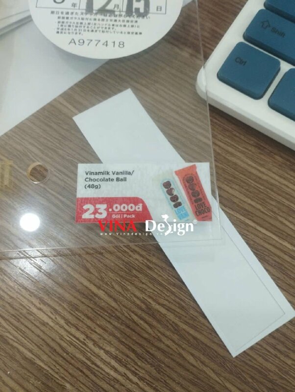 In tem decal dán ngược lên bề mặt trong suốt - VND964