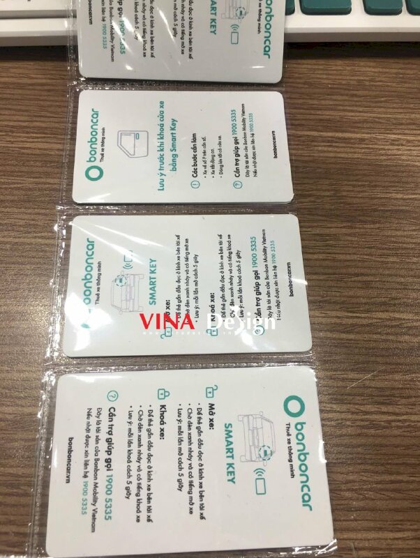 In tem PP dán thẻ từ làm thẻ Smart Key cho dịch vụ thuê xe thông minh - VND944