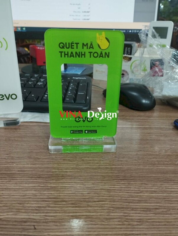 In standee mica để bàn - VND15