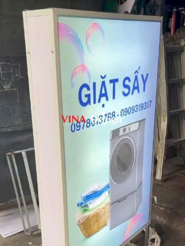Làm hộp đèn bảng hiệu quảng cáo cho cửa hàng giặt sấy - VND974