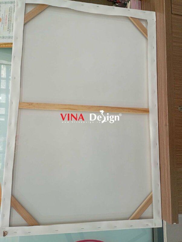 Tranh Canvas Phố Cổ Hội An in mực dầu mờ, đóng khung gỗ tràn viền - VND972