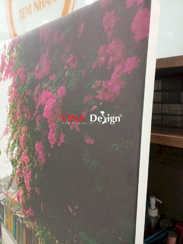 Tranh Canvas Phố Cổ Hội An in mực dầu mờ, đóng khung gỗ tràn viền - VND972