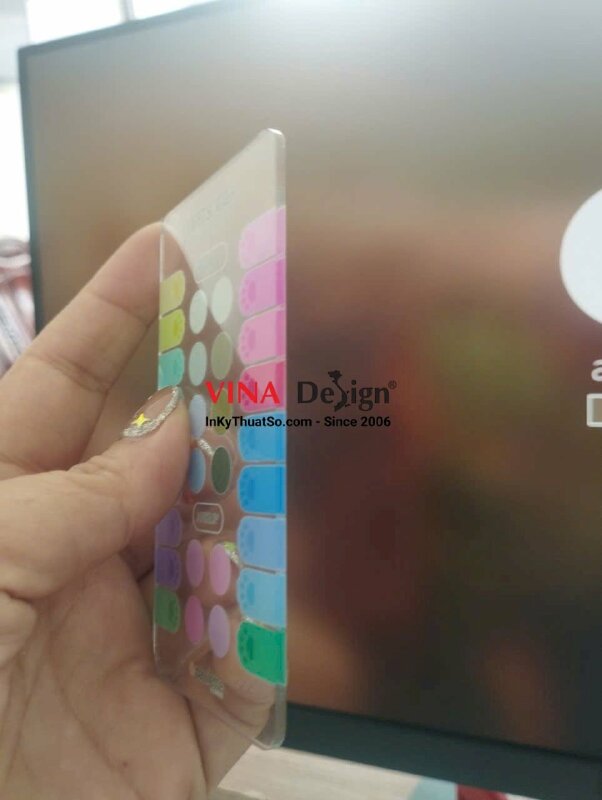In bảng màu Color Palette True Autumn & Light Summer makeup, in UV ngược thẻ Mica trong 2li, lót trắng theo file in - VND987
