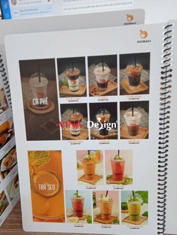 In menu quán net gaming, bộ đôi menu Food, menu Drink, in menu nhựa chống nước - VND315