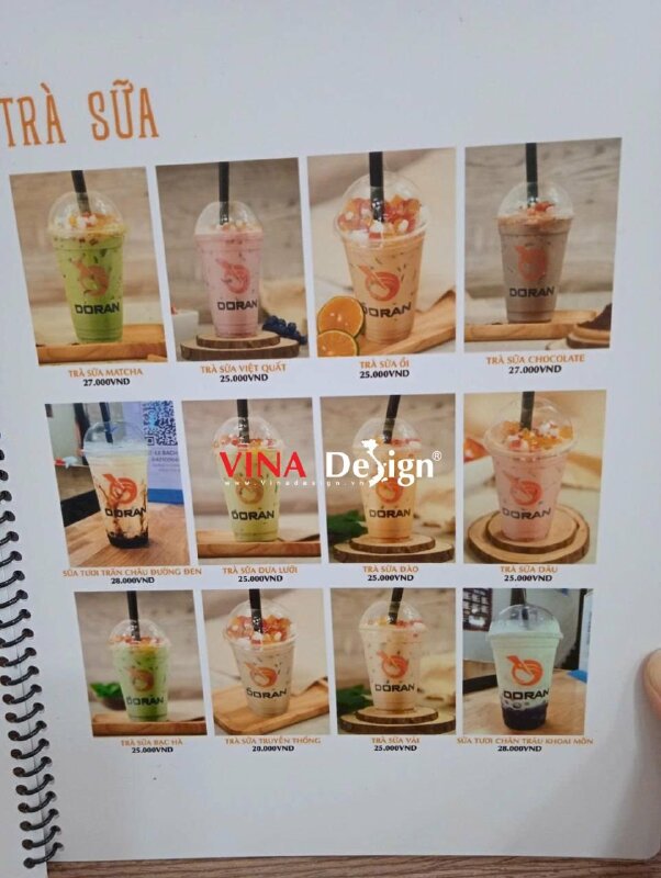 In menu quán net gaming, bộ đôi menu Food, menu Drink, in menu nhựa chống nước - VND315