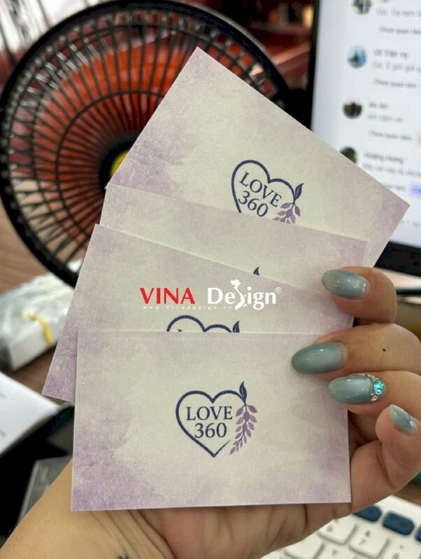 In name card giấy mỹ thuật Materica, in nhanh 1 mặt, hàng gửi đi Pháp từ TPHCM - VND982