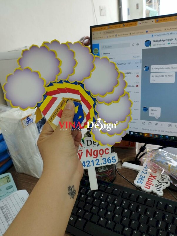 In ruy băng đuôi nheo cài áo lễ Vu Lan Phật giáo - VND167