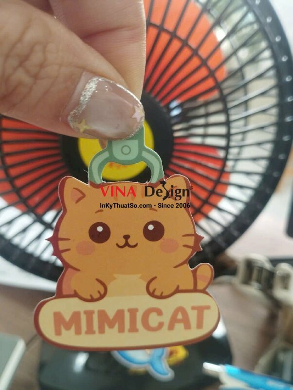 In tag giấy bế hình mèo, quét mã QRcode tham gia nhóm chat Zalo - VND991