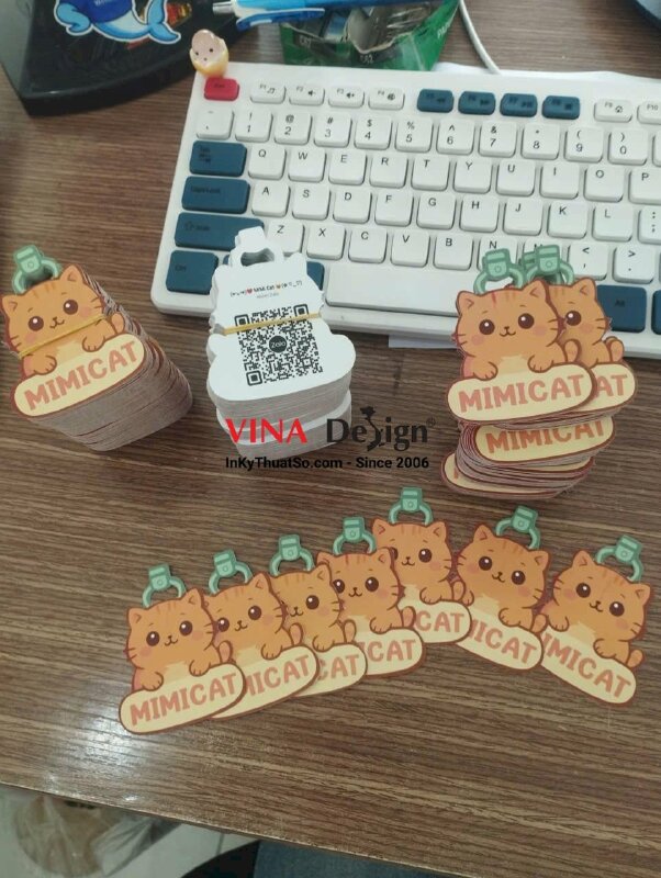 In tag giấy bế hình mèo, quét mã QRcode tham gia nhóm chat Zalo - VND991