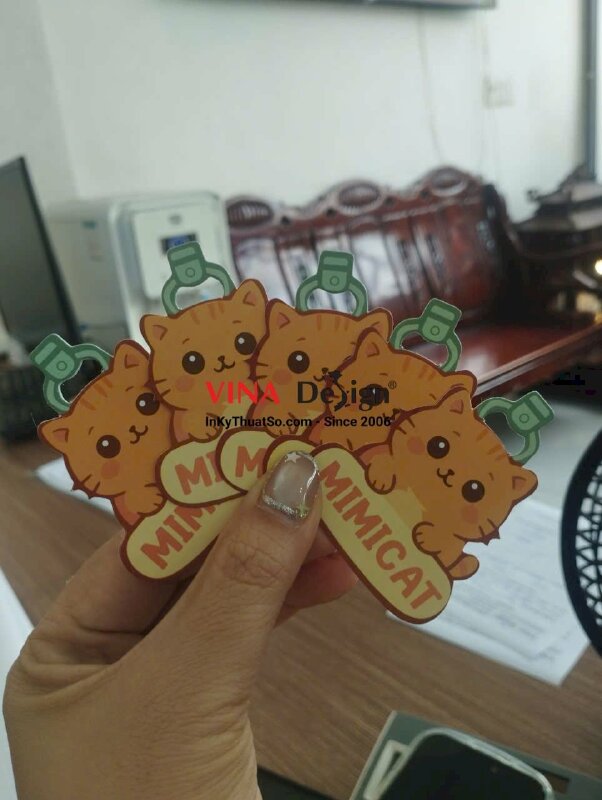 In tag giấy bế hình mèo, quét mã QRcode tham gia nhóm chat Zalo - VND991