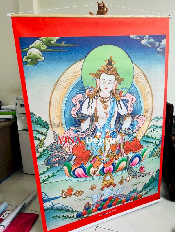 In tranh Phật Giáo Mật Tông Kim Cang Tát Đỏa Bồ Tát - Vajrasattva - VND71