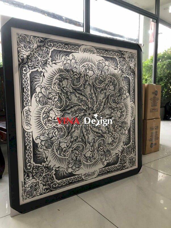 In tranh treo tường khổ lớn Canvas đóng khung viền trơn - VND279