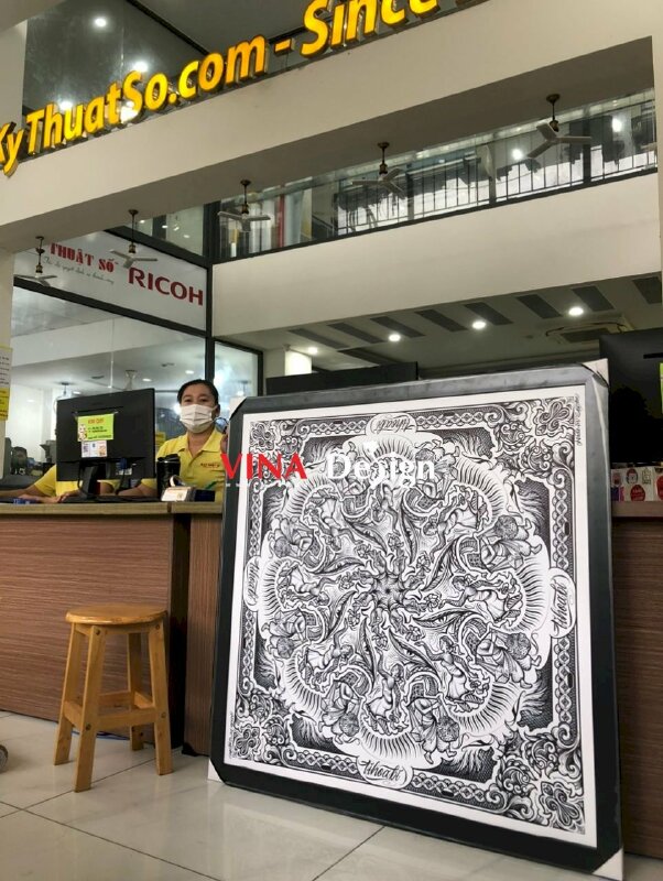 In tranh treo tường khổ lớn Canvas đóng khung viền trơn - VND279