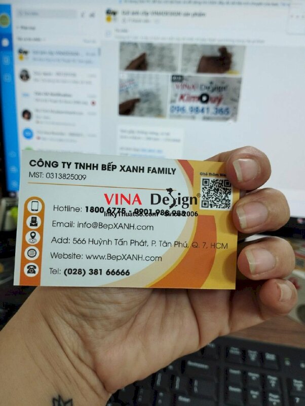 In card showroom thiết bị nhà bếp nhập khẩu, in card visit siêu thị bếp - VND346