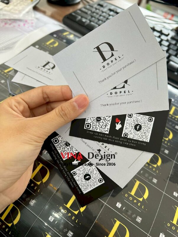 In card visit cảm ơn mua hàng - VND160