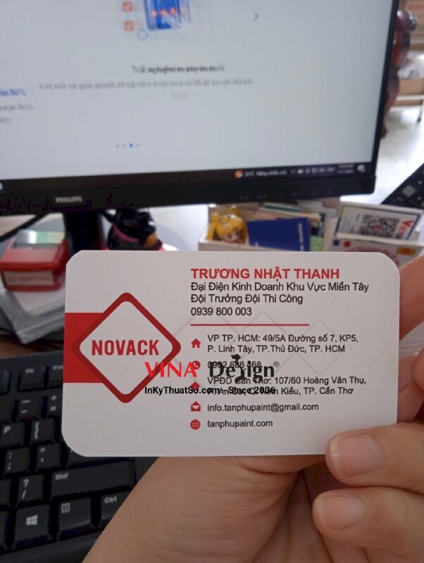 In giấy mỹ thuật Splendorgel làm card visit đại diện kinh doanh khu vực - VND366