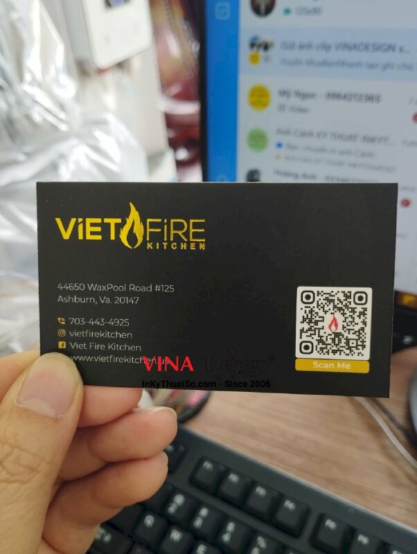 In name card tiếng Anh hàng gửi đi Mỹ - VND210