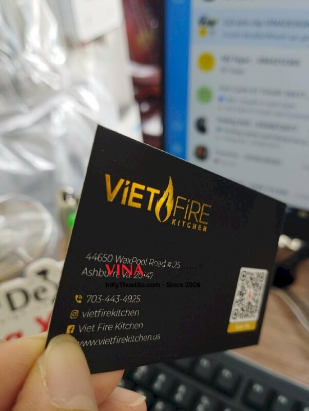 In name card tiếng Anh hàng gửi đi Mỹ - VND210