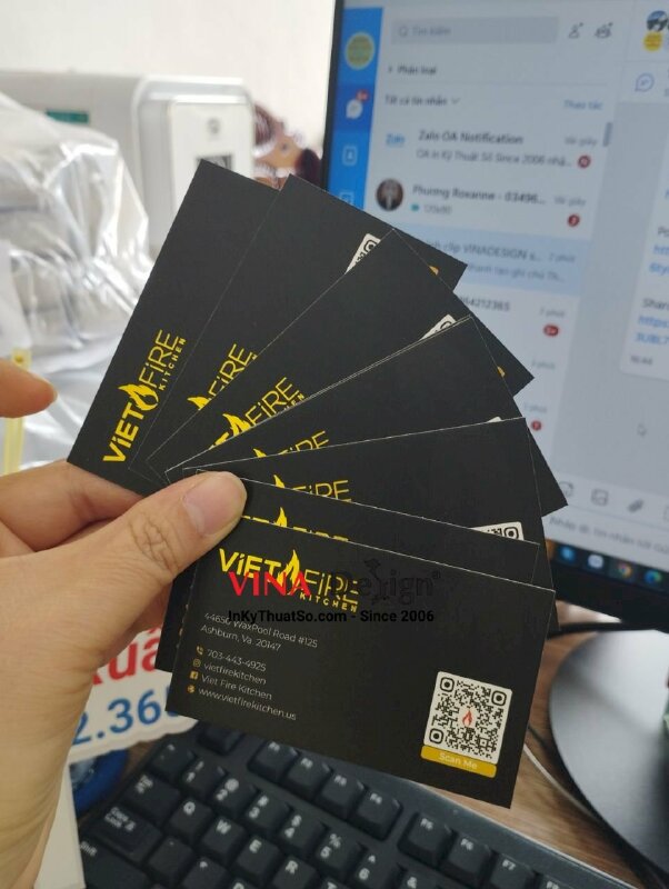 In name card tiếng Anh hàng gửi đi Mỹ - VND210