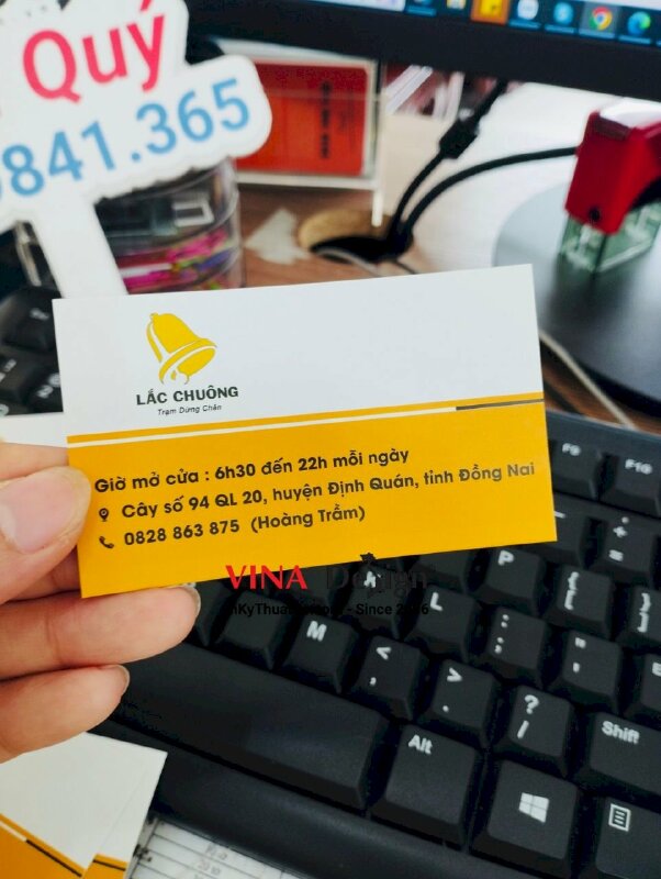 In name card trạm dừng chân & nhà hàng chay - VND199