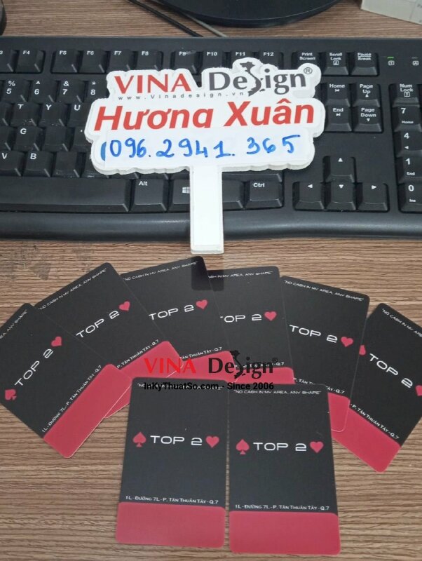 In thẻ PVC tích điểm nhận quà tặng, in thẻ nhựa khuôn chuẩn 8.6x5.4cm cho quán cà phê Boardgame poker - VND511
