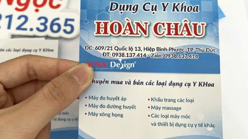 In card visit cửa hàng dụng cụ y tế, thiết bị y khoa - VND232
