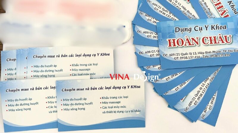In card visit cửa hàng dụng cụ y tế, thiết bị y khoa - VND232