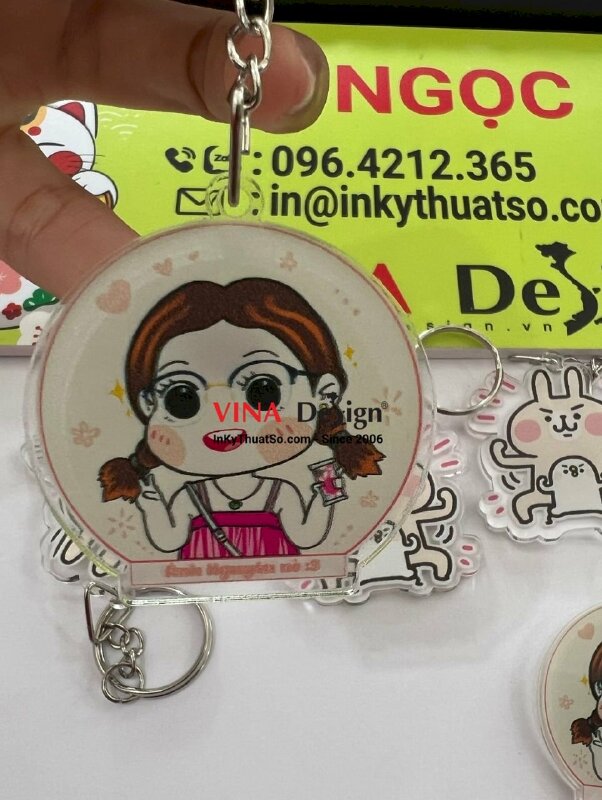 In móc khóa mica thỏ Usagi gà Piske thỏ Kanahei - VND238