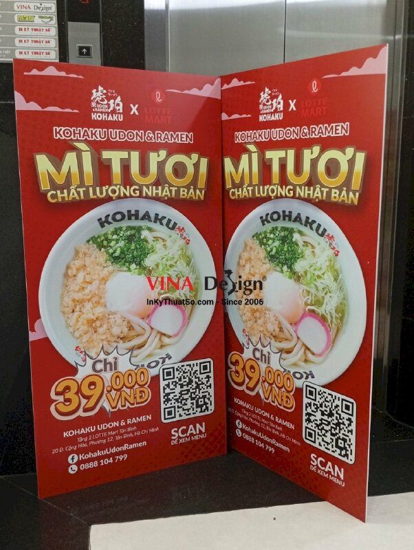 In standee chân sắt quán mì Udon Ramen tươi - VND963