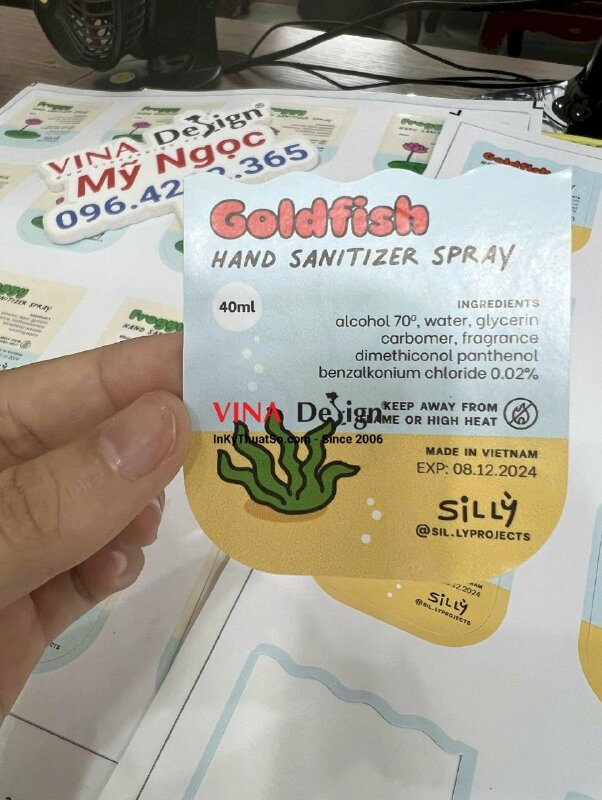 In tem 2 mặt, tem nhãn mác 2 mặt, label 2 mặt - VND248