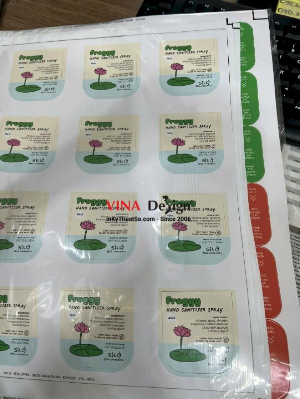 In tem 2 mặt, tem nhãn mác 2 mặt, label 2 mặt - VND248