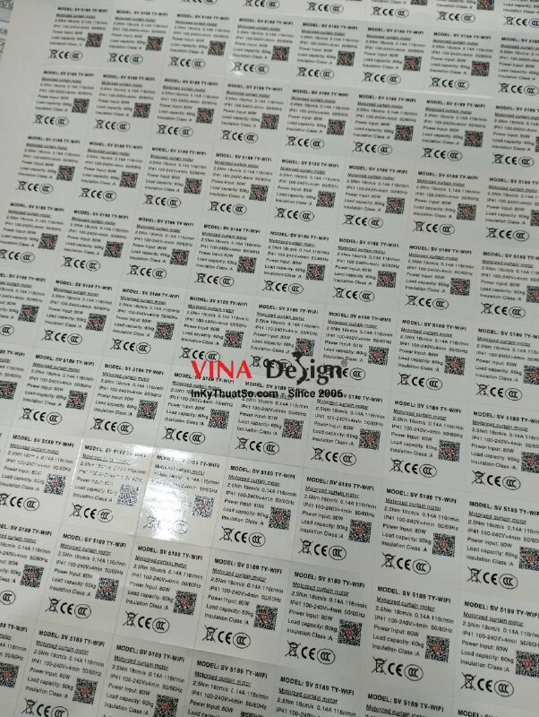 In tem decal xi bạc dán động cơ rèm cửa - VND217