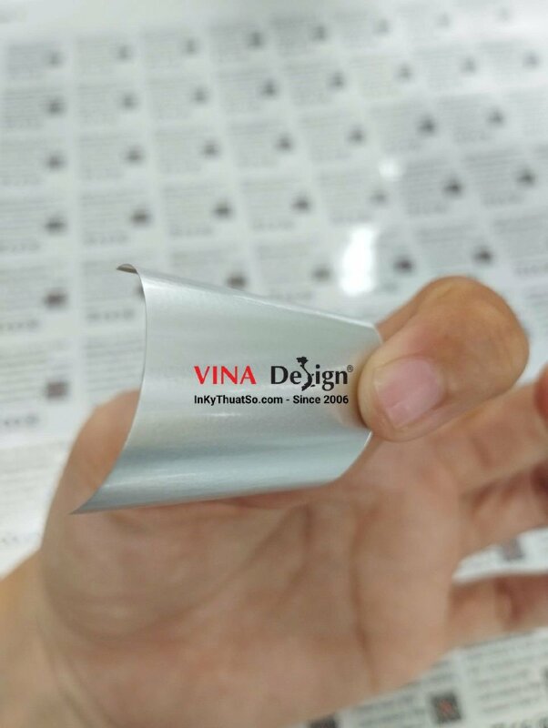 In tem decal xi bạc dán động cơ rèm cửa - VND217