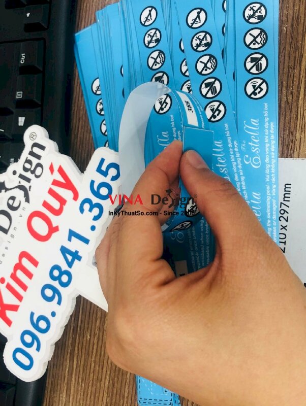 Vòng tay giấy dùng 1 lần TPHCM, in vòng tay dán PP đính keo - VND245