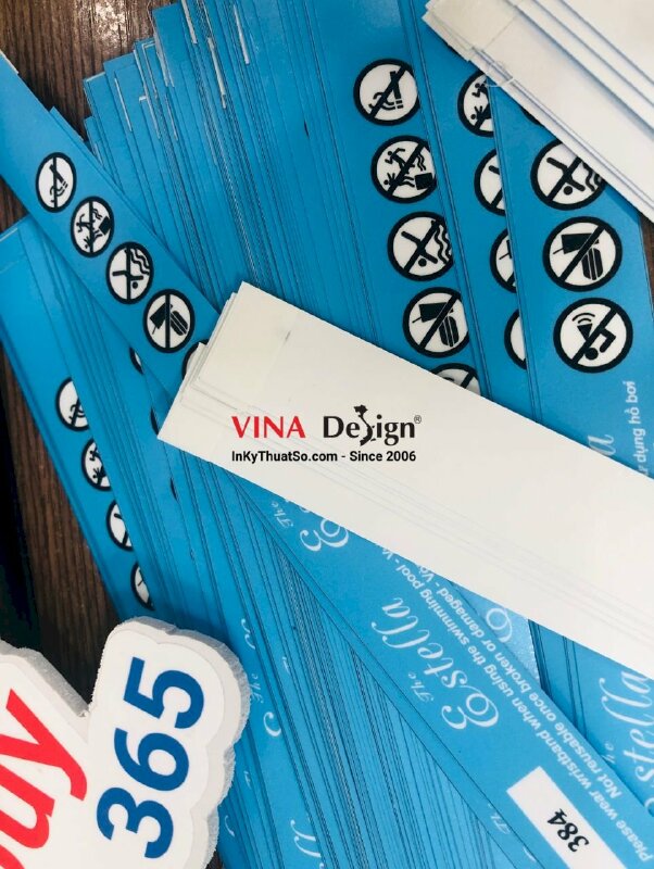Vòng tay giấy dùng 1 lần TPHCM, in vòng tay dán PP đính keo - VND245