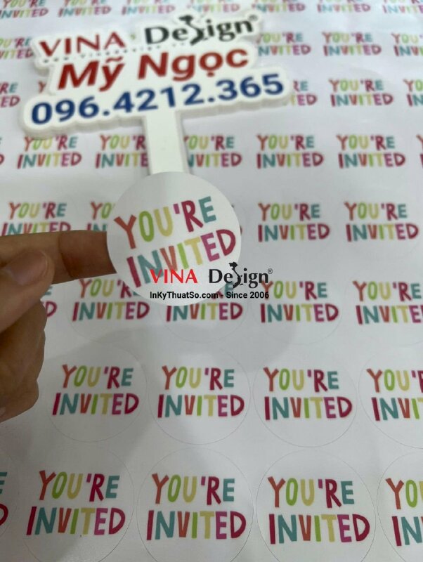 In tem tròn 4cm, sticker decal tem tròn 4cm bế sẵn - VND325