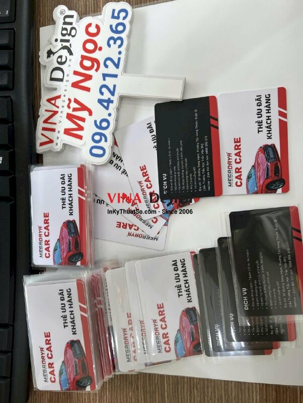 In thẻ ưu đãi khách hàng cho Salon ô tô vệ sinh bảo dưỡng xe hơi - VND335